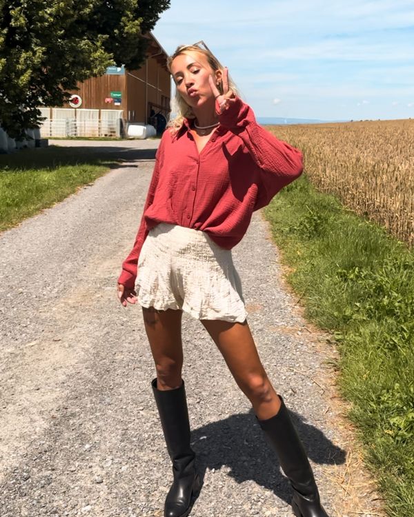 Bluse und Short aus Musselin Baumwolle