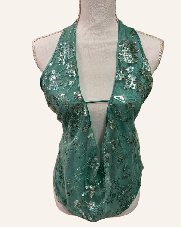 Pailletten-Top Oasis Glam