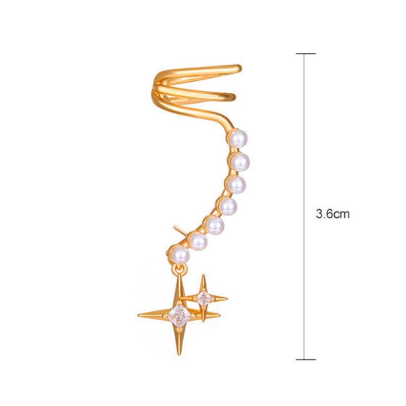 Ear Cuff Ohrring Pearl Star