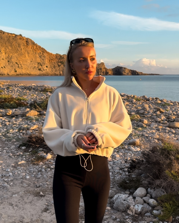 Fleece Jacke mit Kragen Clara
