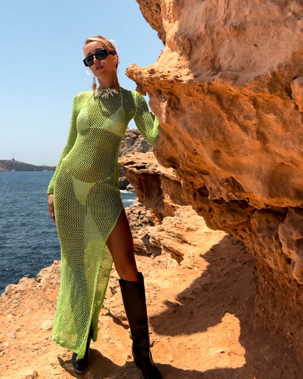 Langes Netzkleid Amara