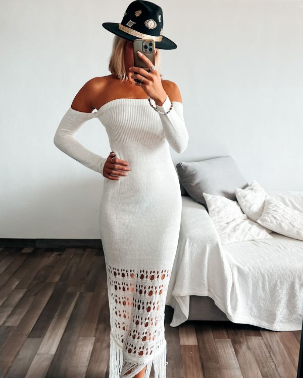 Langes Strickkleid Thea