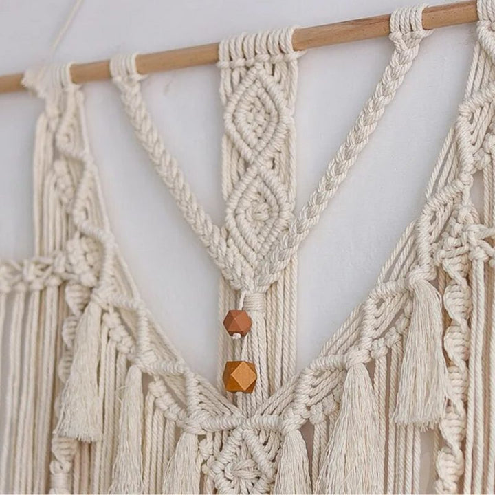Makramee Wandbehang Hänger in creme-beige - Boho Wohnaccessoires Makramee online bestellen Schweiz