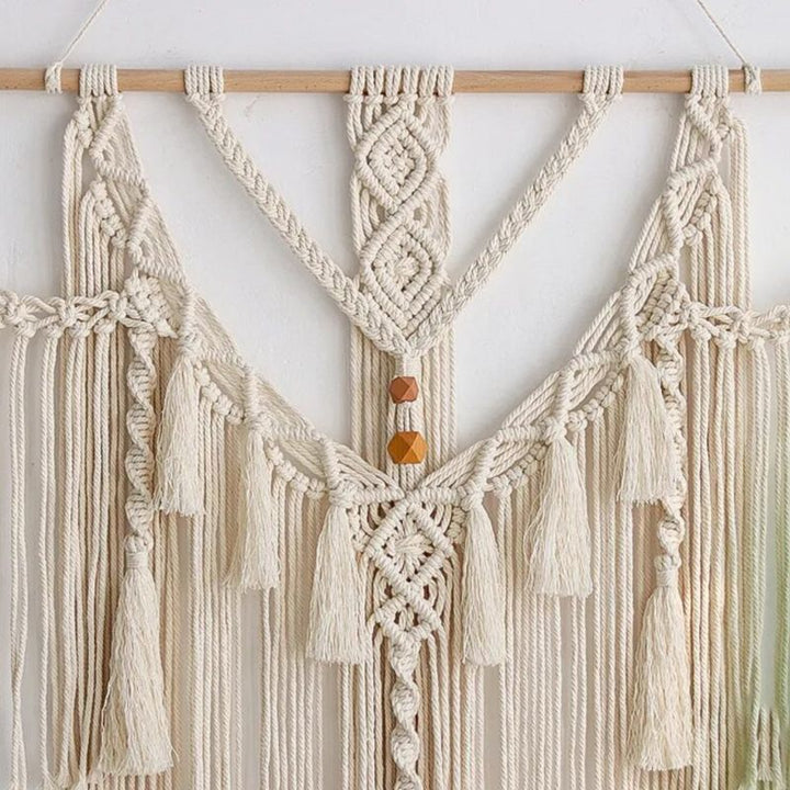 Boho Makramee Wandbehang mit schönen Muster