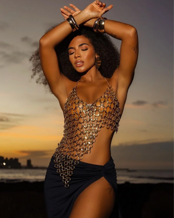 Metall Rave Top Sunset Aura