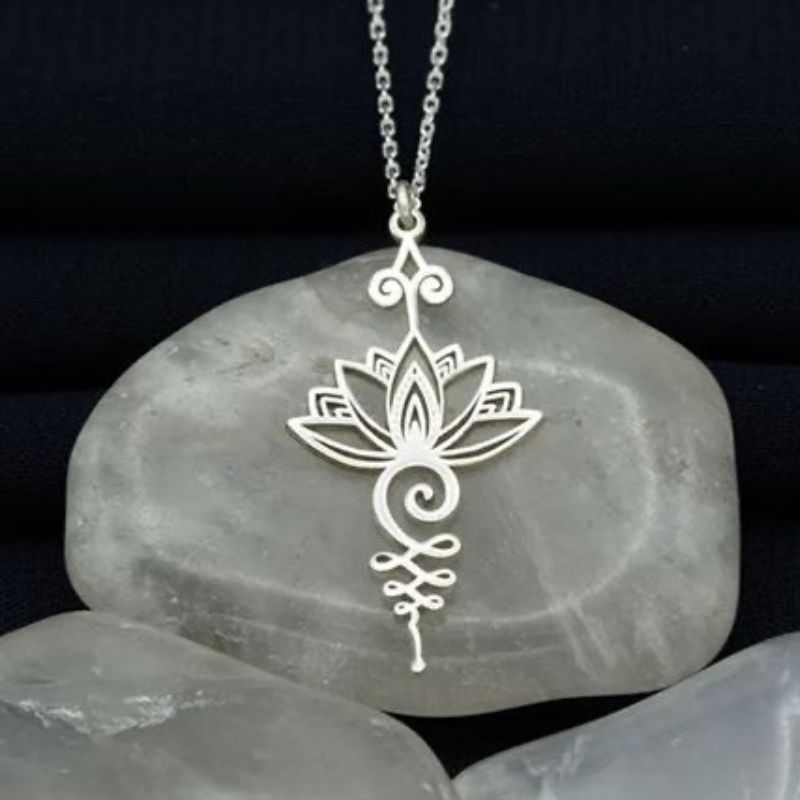 Unalome Lotus Kraft Anhänger | Silber 925