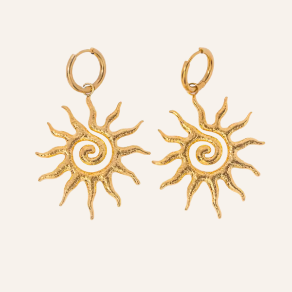 Spiral-Sonne Ohrringe für Sommer