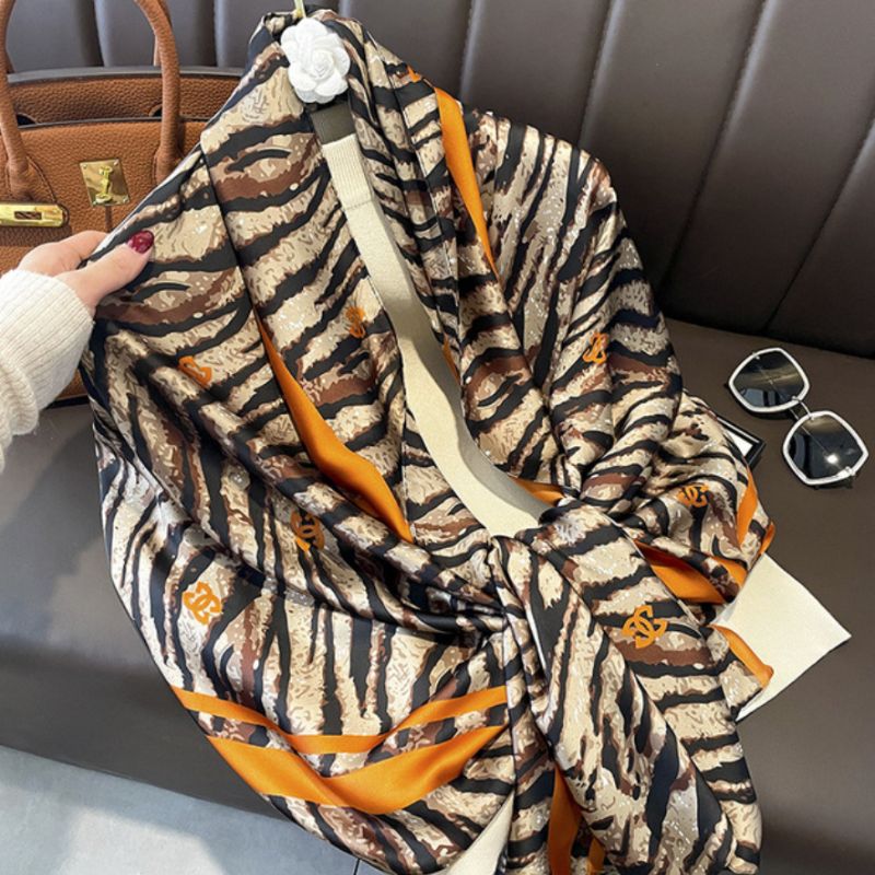 Zebra Schal Tuch Satin - Grosses Multifunktionales Tuch