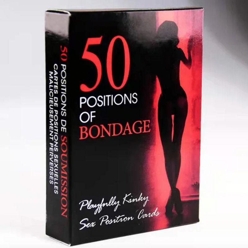 Liebeskarten Spiel 50 Fesselpositionen - 50 Positionen für Bondage Sexspiel Karten 