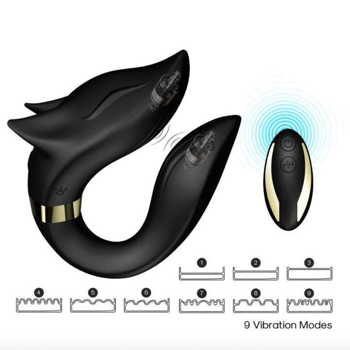 erotisches Sexspielzeug Vibrator in schwarz - Perfekt für G-Punkt und Paare Rollenspiele 