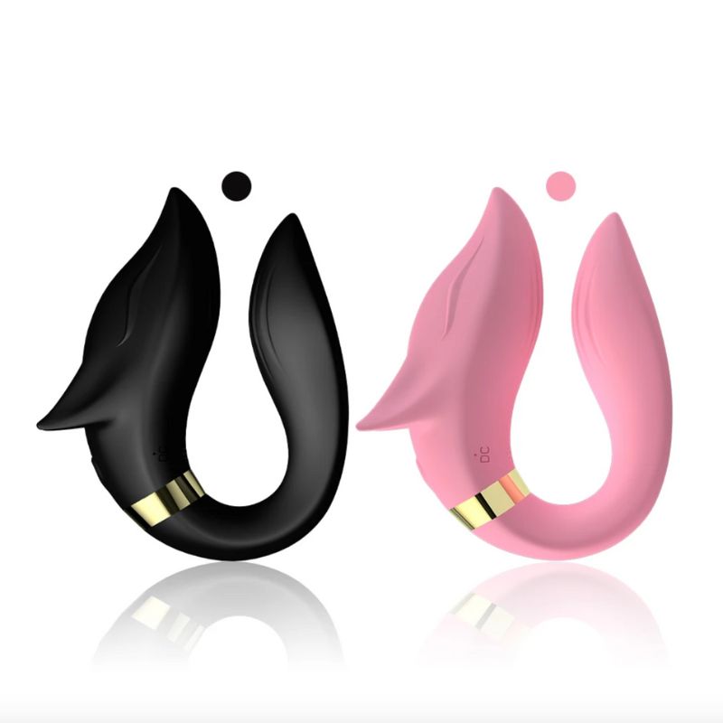Foxy Sex Spielzeug Toy Dual G-Punkt U Förmig - Sex Toy in schwarz und rosa in Fuchs Form 