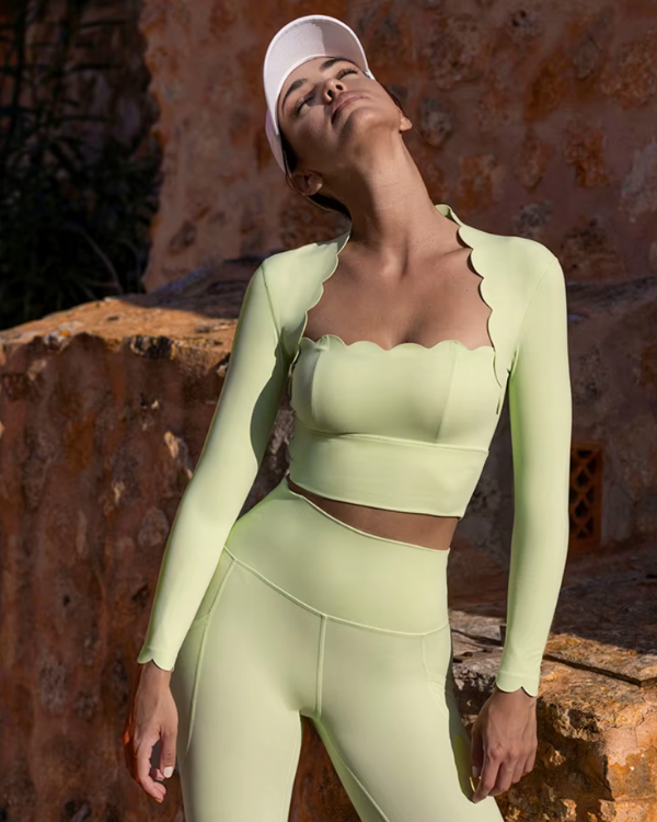 Gym langarm Crop Shirt Solea
