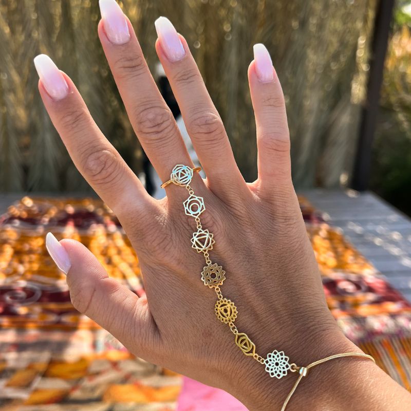 Handkette Armband Chakra Power