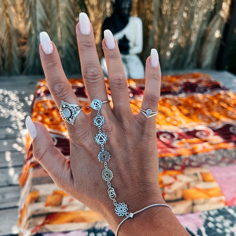 Handkette Armband Chakra Power