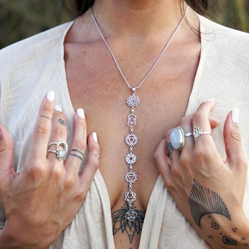 Chakra Kette - Sterling Silber 925