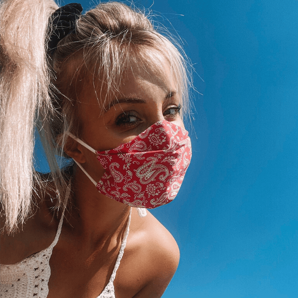 Gesichtsmaske Bandana Rot