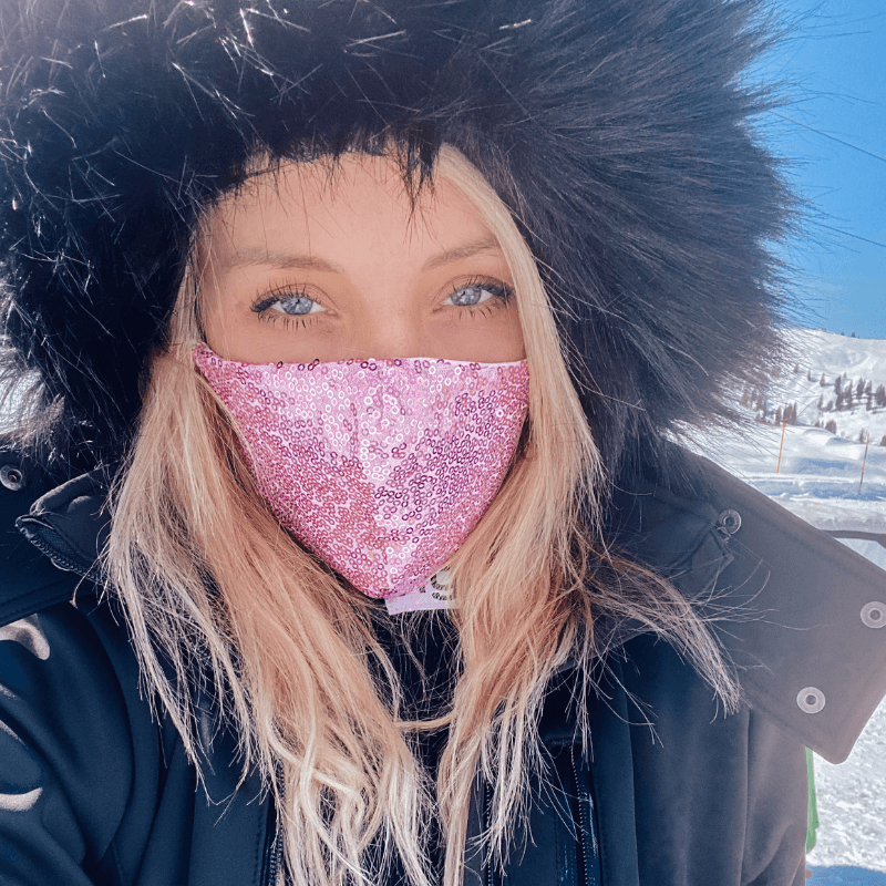Glitzer Stoffmasken Shinebright