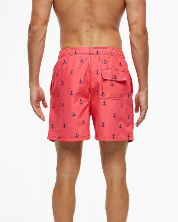 Rote Herren Badehosen Badeshorts mit elastischem Bund