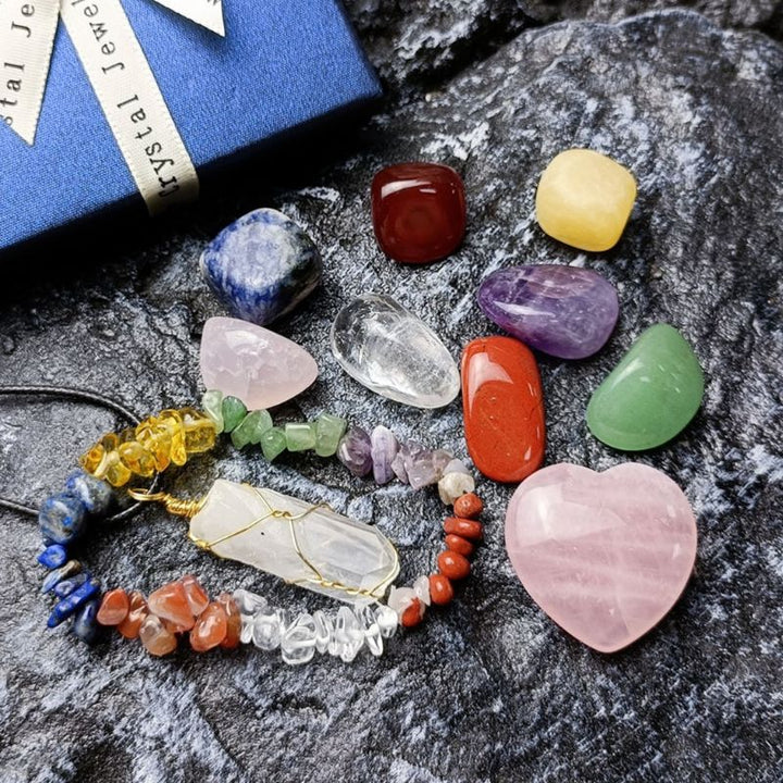 Kraftvolles Geschenke Set aus Edelsteine fuer deine Balance und Power