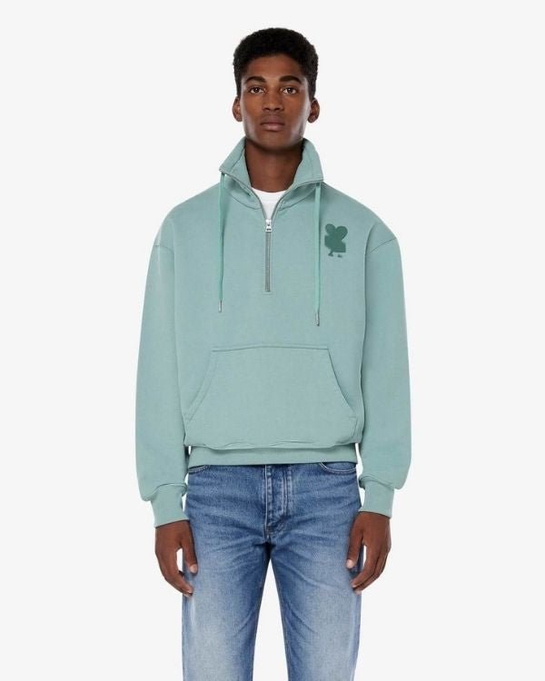 Herren Pullover Hoodie mit hohem Kragen und Reissverschluss - Fashion Pullover online kaufen
