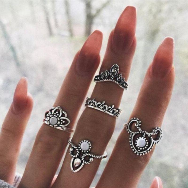 Ring Set Lotus Lena Boho Modeschmuck Ringe