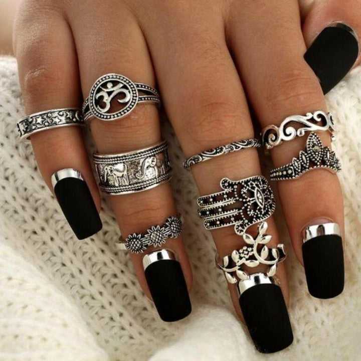 Fingerringe Modeschmuck Ring Sets Boho Style