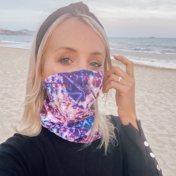 Schalmaske Purple Batik