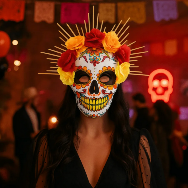 Halloween Masken | Dia de los Muertos Looks Verkleidung | Horror und Grusel Masken 