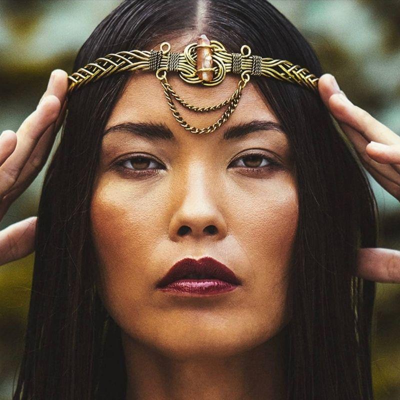 Boho Kopfschmuck Exklusive aus Ibiza | Designer Mystic Boho Schmuck mit Edelsteinen