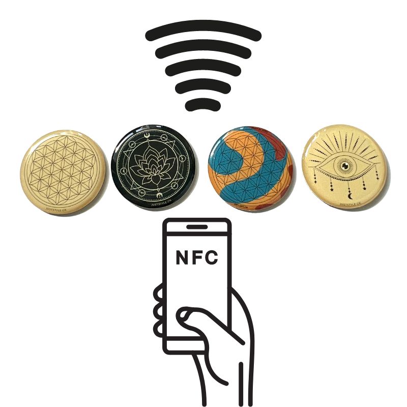 NFC Tags in diversen Designs - NFC Aufkleber Stickers fuer dein Smartphone Handy online bestellen Schweiz