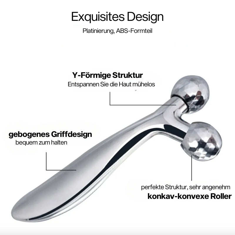 Gesichtsmassage-Roller mit platinierter Oberfläche für Hautstimulation