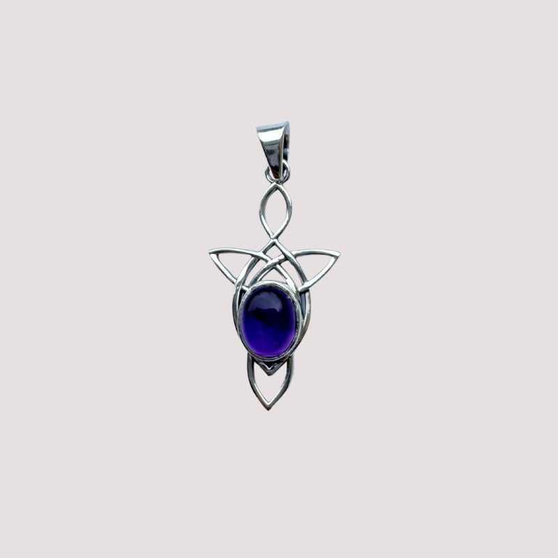 Handgefertigter Silber-Anhänger mit Amethyst für spirituelle Energie