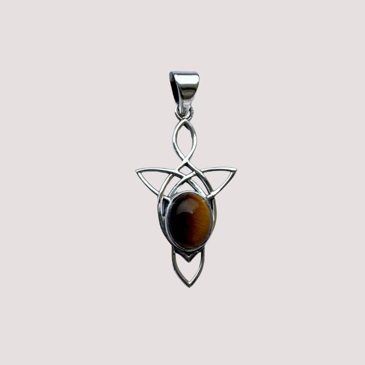 Keltischer Anhänger aus 925 Sterling Silber mit Tigerauge