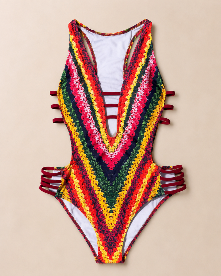 Damen Badeanzug Boho Style | Sommer Badeanzug für Strandurlaub