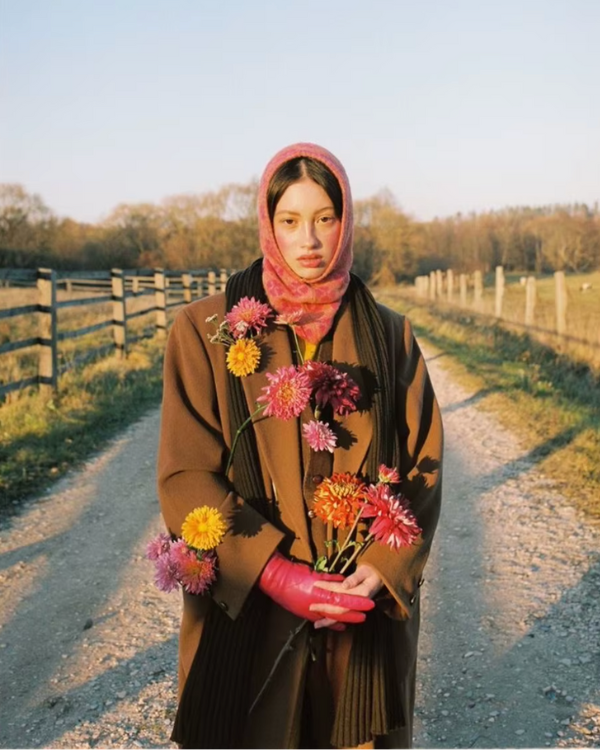 Blumenmotiv Winter-Hood Balaclava für Frauen | Rosa Pink Balaclava Schal Mütze 