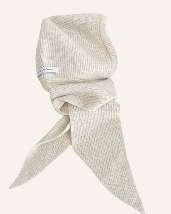 creme-weisse Balaclava Schal Mütze Wintertrend - Strick Balaclava Mütze 