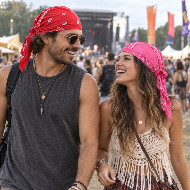 Bandana Kopfbedeckung für Sie und Ihn | Festival Look Accessoires 