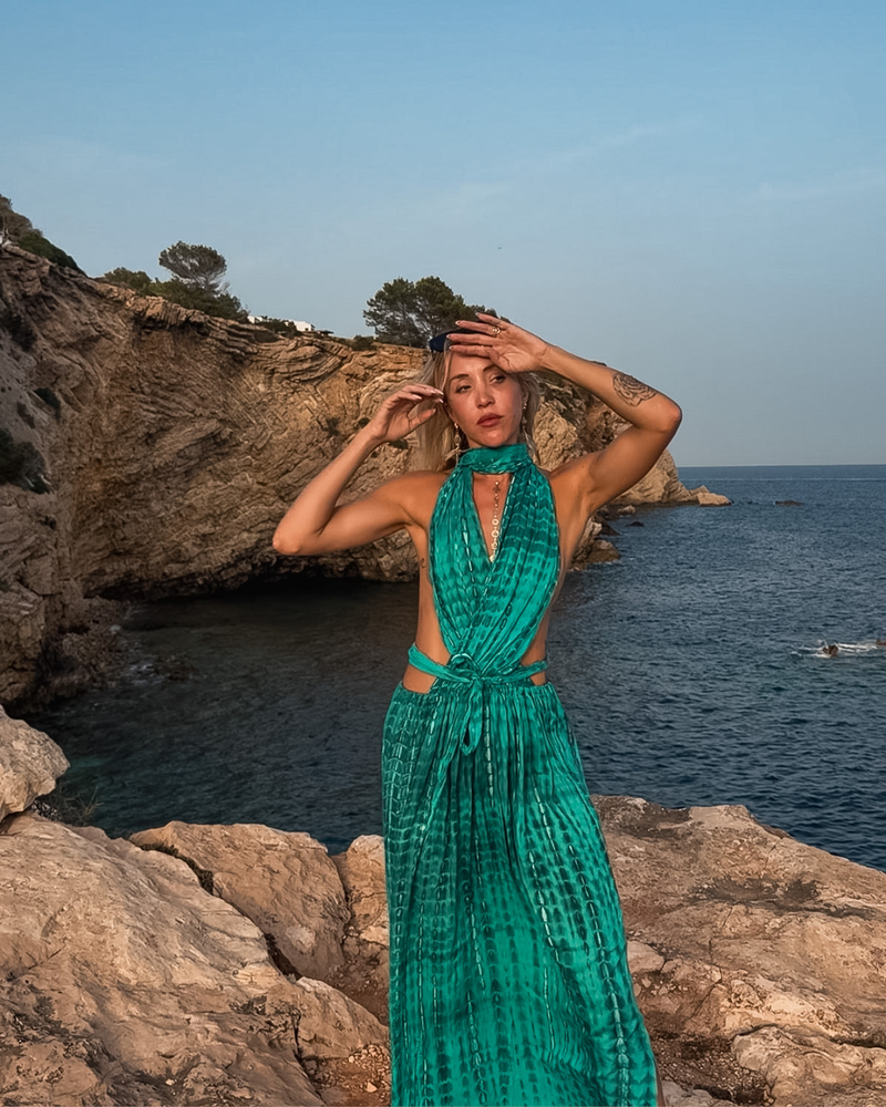 Baumwolle Sommerkleid leicht und lang | Batik Boho Chic 