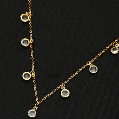 Glamouröse Bauchkette aus Edelstahl mit Kristallstein-Verzierungen