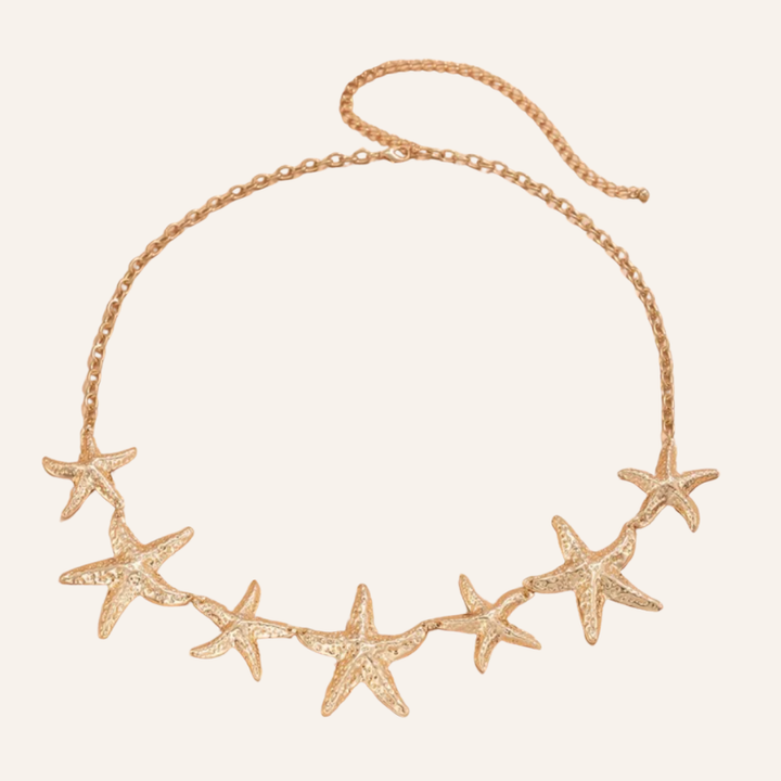 Seestern-Körperkette für den Sommer - Goldene Taillen Bauchkette 