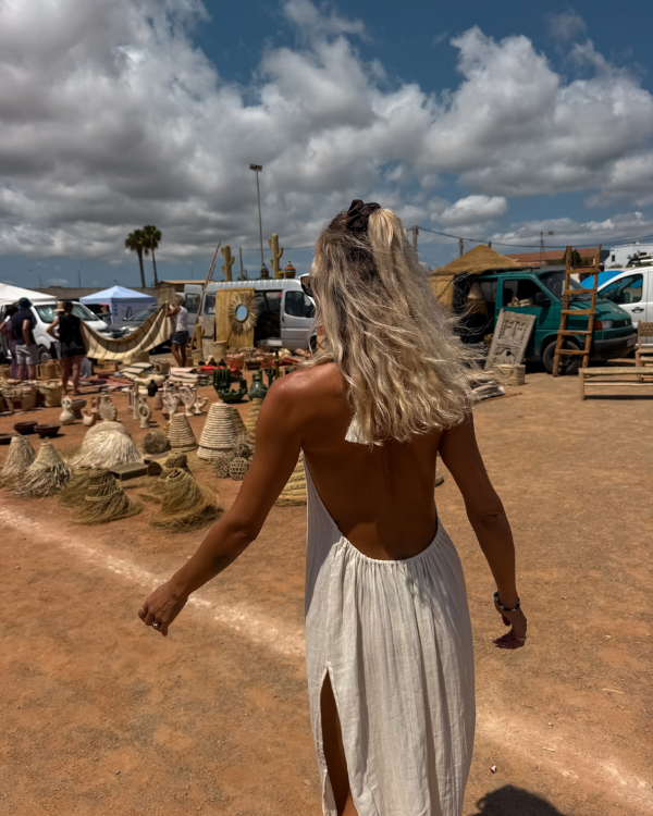 Boho Ibiza Sommerkleid mit offenem Rücken - Das Must-Have Strandkleid 