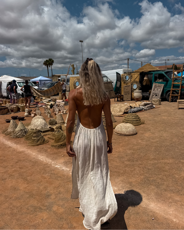 Rückenfreies Boho Kleid Ibiza Magica