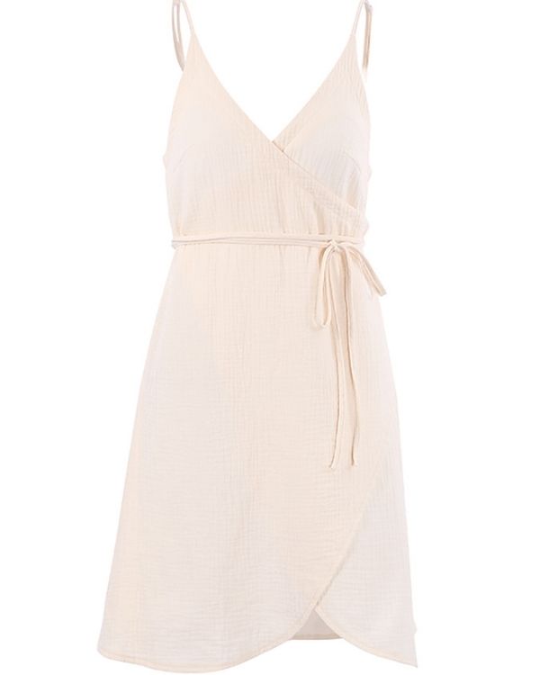 Sommerliches Midi-Kleid aus angenehmer Baumwolle in creme-weiss beige
