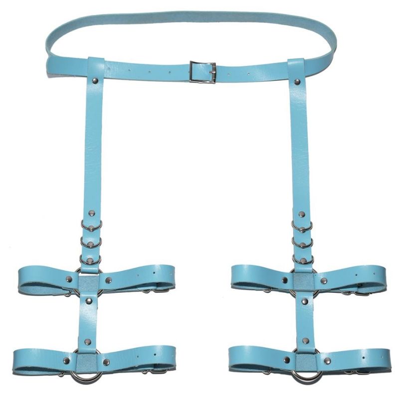 hellblauer Beingürtel für Oberschenkel - Festival Harness Accessoires 