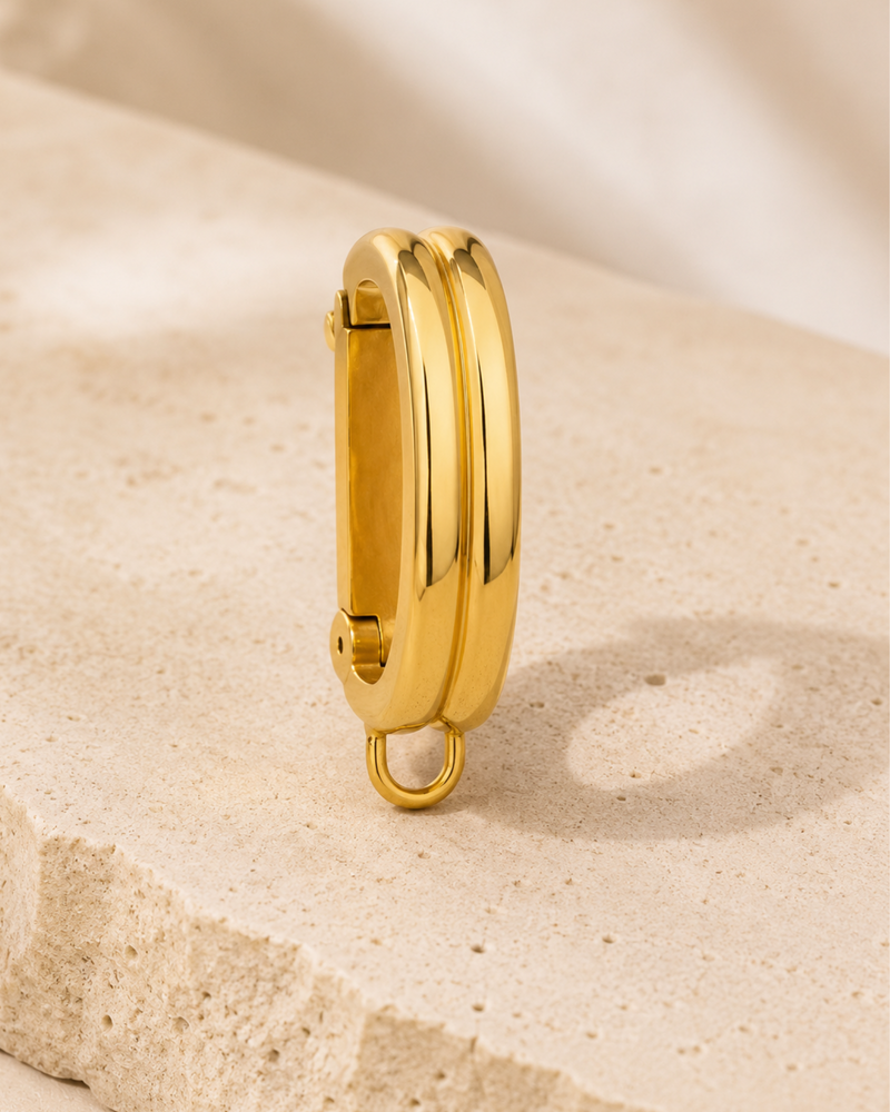 Vergoldeter Bikini Charm Connector mit Steinen | Anhänger Clip 