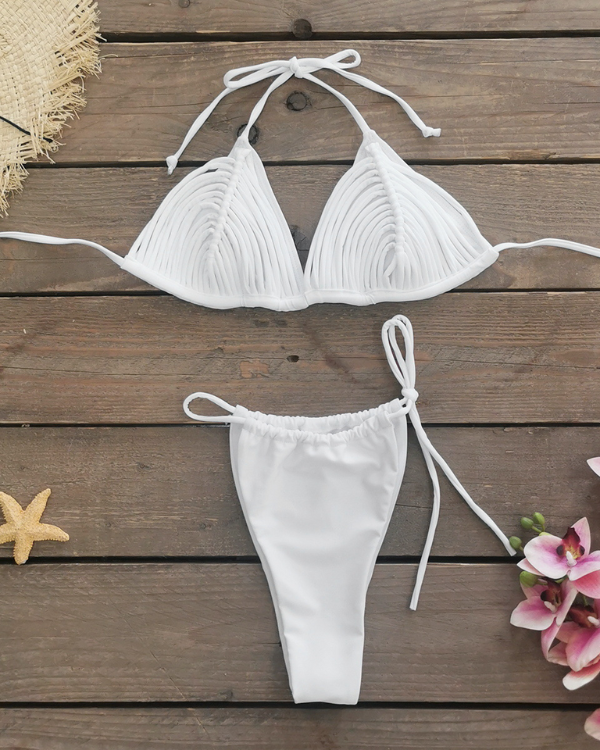 Triangel-Bikini in Weiss für Damen