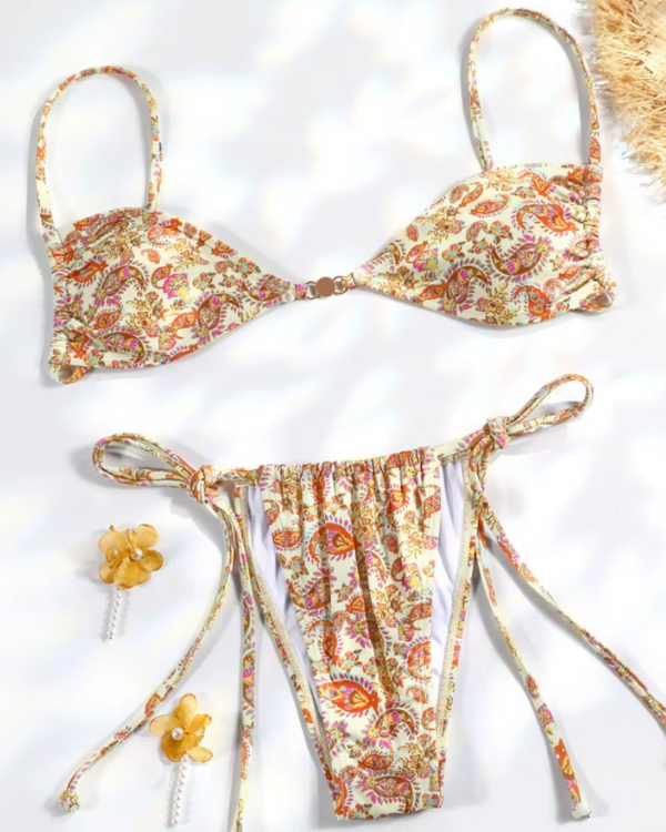 Triangel-Bikini mit Paisley - Sommerliches heisses Bikini 