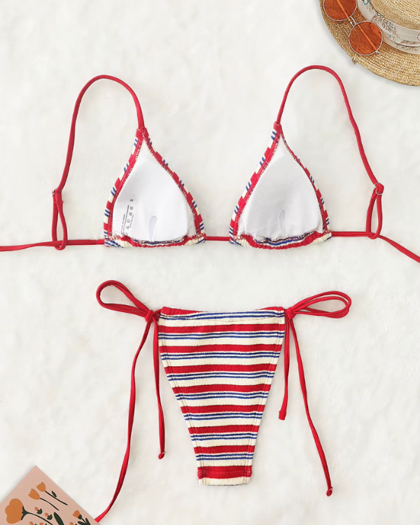 Frottee-Bikini-Set für Damen - Retro Style Beachwear 