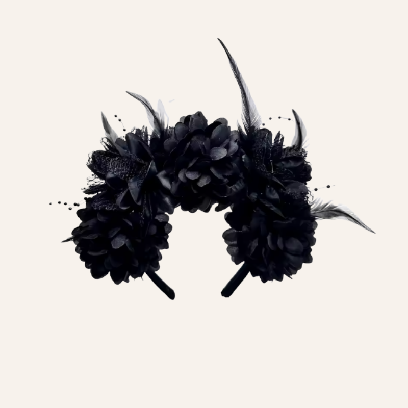Blumenkrone Haarreifen Midnight Bloom