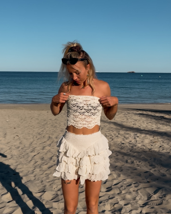 Crochet Häkel Top Pareo zum binden 